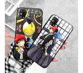 Funda negra para Xiaomi Redmi 13C Note 9 iPhone XR 7 8 14 15 11 12 13 X XS Pro Max Samsung A25 S23 S24 FE Ultra Plus Assassination Classroom Samsung S22 Plus negro