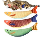 Juguete para gatos con hierba gatera, simulación 3D de pez dorado, juguetes para gatitos, pez almohada, interactivo, con sonido, para morder, juguetes de peluche, suministros para gatos amarillo