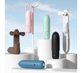 Mini ventilador de mano 3 en 1, portátil, recargable por USB, pequeño ventilador de bolsillo, funciona con pilas, con banco de energía y linterna. blanco