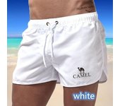 CAMEL 2024 Bañador de secado rápido para hombre, pantalones deportivos, pantalones cortos de playa, pantalones cortos para correr 4XL amarillo