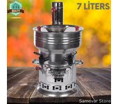 Hervidor de té de acero inoxidable 7 litros Hervidor de agua Samovar turco Hervidor multicocina Estufa de té Samovar turco Accesorios de cocina Caja de té Tetera
