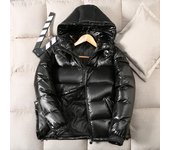 Abrigo de algodón de invierno para hombre, chaqueta acolchada de color liso con capucha desmontable y manga larga XL rojo