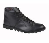 Grafters Botas de mono retro de cuero revestido original para hombre 5 UK negro