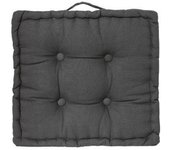 Coussin de sol 40 x 40 x 8 cm Atmosphéra - Gris Foncé