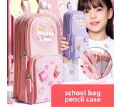 Estuche multifuncional para niñas: ideal para primaria y secundaria.