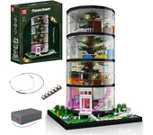 MOULD KING Bloques de construcción Streetview para niños, 16013, Villa forestal, un árbol en la casa, modelo de casa de árbol de cristal, regalo de Navidad