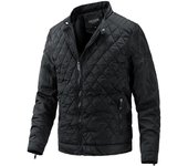 Parkas básicas para hombre, abrigos cálidos informales con cuello levantado de Color sólido, chaquetas de invierno sencillas de alta calidad a la moda para hombre M 50-55kg