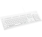 Teclado lavable ELECOM con cable, resistente al agua, compatible con IPX5, de membrana, tamaño completo, con teclado numérico, antibacteriano, blanco TK-WS01UMKWH blanco