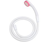 Gaona Este cabezal de ducha y manguera de agua extra fino con orificio suave para el suave para el compatible con el juego de agua baja, ahorra, (Ducha 0,3 mm, Tocar, Tocar, color rosa