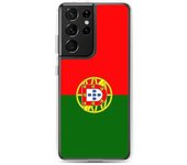 Coque Téléphone - Samsung - Galaxy S21 Plus - Drapeau Portugal - Souple - Multicolore