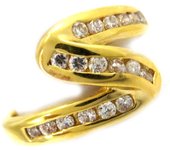 Anillo chapado en oro blanco 'Garra' 54 blanco