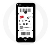 Coque pour Huawei P8 Lite 2017 Billet d'avion Istanbul Turquie