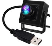 Cámara USB ELP 4K, cámara web ultrapequeña, cámara con lente gran angular, cámara Full HD 2160P 30FPS, cámara de 90 grados, cámara web con lente fija, compatible con Sony IMX317 negro