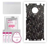 apgo Protective Skin Sticker for the back+sides compatible with Xiaomi Poco F2 Pro, Full Wrap Film, Foil, Vinyl - Pattern Carbon Black Pixel