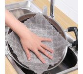 Paños de limpieza de cocina antiadherentes con aceite, paños de microfibra para platos, paños de cocina para herramientas de limpieza de cocina plata