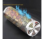 Parrilla de barbacoa plegable portátil, estufas de calefacción, parrilla de camping multifunción, rejilla de red, estufa de leña, parrilla de acero inoxidable 【mesh】20cm*9cm