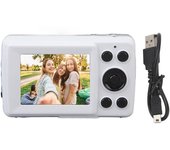 Cámara portátil de 2,4 pulgadas con zoom digital de 16X, 1080P, 16 MP, enfoque automático, cámara digital para fotografía y vídeo blanco