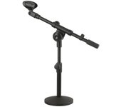 Soporte para micrófono Tropchou de sobremesa, ángulo recto y ajustable, con soporte para micrófono para práctica, color negro negro