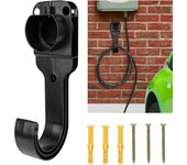 Para conector tipo 2, enchufe UE, soporte para cable de cargador EV, accesorios para coche, soporte de montaje en pared, enchufe para pistola para carga de vehículos eléctricos EU