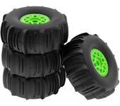 Neumático de coche con Control remoto, repuesto hexagonal de rueda de 138Mm y 17Mm para ARRMA Mojave TRAXS UDR FS Yikong, 4 Uds. negro