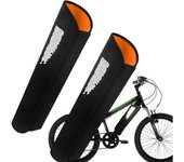 Paquete de 2 fundas protectoras para batería de bicicleta eléctrica con reflectores, funda para batería eléctrica de bicicleta, neopreno para batería de cuadro integrada, circunferencia de 32-40 cm
