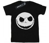 Pesadilla antes de Navidad Camiseta de algodón con cara de Jack Skellington para mujer/señora XXL negro