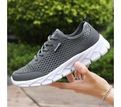 Zapatillas de deporte de verano para hombre, zapatos informales transpirables de alta calidad, calzado deportivo antideslizante para exteriores, calzado de tenis ligero a la moda 38 azul