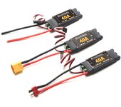 Controlador electrónico de velocidad ESC 2-4S sin escobillas 40A, enchufe XT60 con cabezal Banana de 5V 3A BEC 3,5 MM para XT60 plug negro