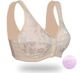 Sujetadores de algodón con hebilla frontal, lencería para mujer, sujetador con cierre frontal, ropa interior cómoda de ocio 80B color rosa