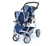 Cochecito para Muñecas Reig Tandem Azul 73 x 63 x 46 cm