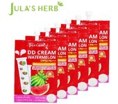 Jura's Herb DD Cream Sandía SPF50 PA+++ Extracto de sandía y glutatión 8 ml x 6 piezas - Tailandés 8 ml x 6 pcs rojo