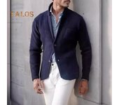 Abrigo grueso y cálido para hombre, chaqueta clásica de color liso con cierre de 2 botones, abrigo ajustado con cuello alto para trabajo informal, abrigo de calle cálido para otoño e invierno XXXL azul marino