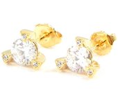 Altesse [I2966] - Pendientes 'Scarlett' bañados en oro blanco blanco