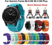 Correa de apertura rápida de silicona para Garmin Fenix ​​6 6S 6X Pro 5X 5 5S 3 3HR Forerunner 935 945 26mm Fenix 6X 6X Pro verde oscuro