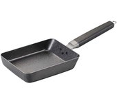 Sartén Shimomura Kikaku Tamagoyaki, compatible con gas, 16 unidades, con textura de aceite, para freír huevos, línea de fibra cuadrada Tsubamesanjo 33846 [Hecho en Japón]
