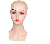 Cabeza de maniquí femenino con soporte para peluca, base estable, soporte multiusos realista profesional.