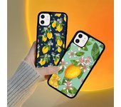 Funda de teléfono de verano con hojas verdes y fruta limón, funda de silicona PC+TPU para iPhone 11 12 13 Pro Max 8 7 6 Plus X SE XR, Fundas duras iphone 14promax