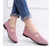 Zapatillas de deporte para mujer, zapatos planos informales para mujer, zapatos de mujer con cordones de malla, ligeros y transpirables para mujer 35 púrpura
