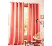 Lot de 2 rideaux tamisant à œillet 140 x 260 cm  Gaze de Coton  - Gaze de coton Blush