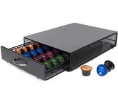 Cajón para cápsulas de café de 40 tazas, soporte de acero inoxidable para cápsulas de café, organizador de base para máquina de café.