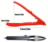 Pinza de pesca multifuncional, controlador manual, herramienta de aparejos, pinza de agarre para el cuerpo de pesca, pinza de agarre con interruptor de bloqueo azul