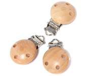 Chupete ecológico para bebé, paquete de 5 pinzas para chupete, soporte de madera, pinzas para chupete, soporte para pezón para alimentación infantil One Size