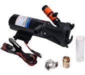 Bomba maceradora para RV, bomba de aguas residuales autocebante de 24V, entrada de agua de 3 pulgadas, hoja doble de cuatro hojas, 45L CC 24V naranja