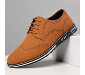 Zapatos Oxford negros con cordones de gamuza sintética para hombre, zapatillas planas de moda nuevas, transpirables, cómodas y casuales para otoño 47