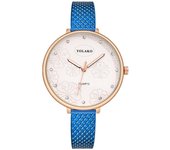 Reloj de mujer con estampado de diamantes de moda popular Reloj de mujer Reloj de cuarzo con cinturón de plástico Reloj de mujer rojo