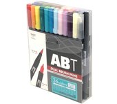 Lápiz Tombow de doble punta ABT, juego básico de 36 colores AB-T36CBA