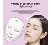 Instrumento de máscara, instrumento de belleza de rejuvenecimiento de fotones coloridos, cuidado Facial doméstico recargable blanco