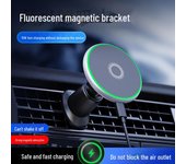 Cargador inalámbrico magnético para coche y soporte para teléfono MagSafe blanco