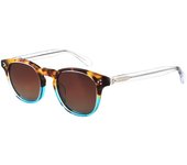 Gafas de sol polarizadas de conducción de alta calidad, redondas, transparentes, vintage, para hombres y mujeres, con colores degradados, protección UV, 5356