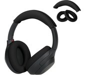 kwmobile 3x Sony - Fundas para la cabeza, almohadillas de silicona suave, resistentes al polvo, color negro, compatibles con WH-1000XM4 / WH-1000XM3 negro